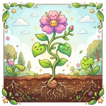 How do plants grow from seed to roots and flowers?